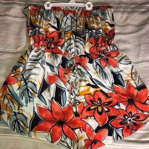 Floral print romper